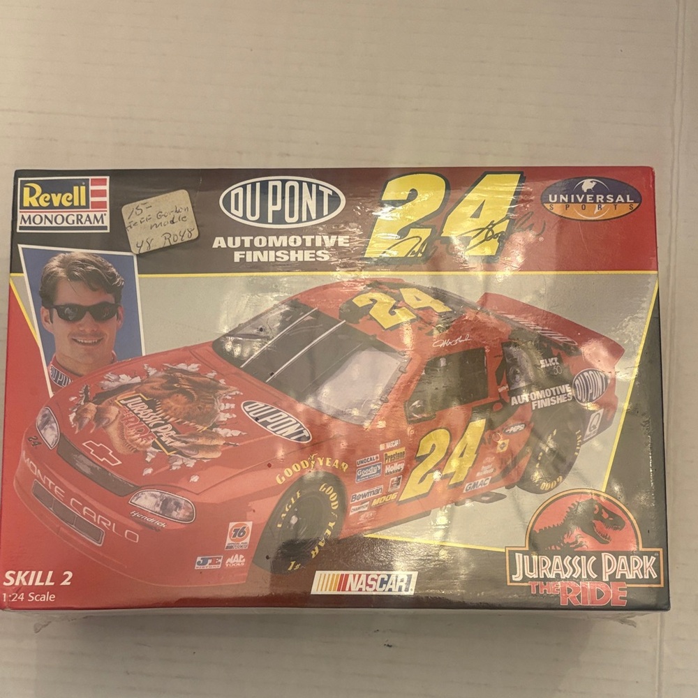 Jurassic Park #24 Red Die-Cast Race Car Toy - DuPont Livery